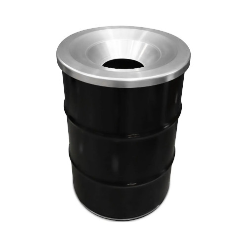 Barrelkings BinBin Flame Afvalbak Open Rond Vlamdovend Staal Zwart 60 ltr