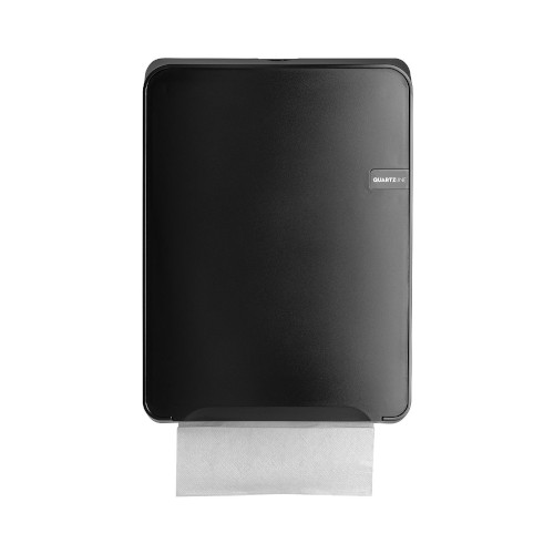 QuartzLine Handdoekdispenser Midi Universeel Kunststof Mat Zwart (441152)
