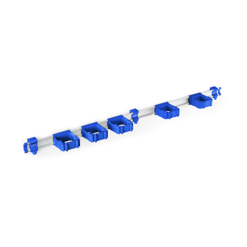 Toolflex One Professional Wandrail HACCP Alu Compleet Blauw 5 Klemmen ø15/35 mm 94 cm