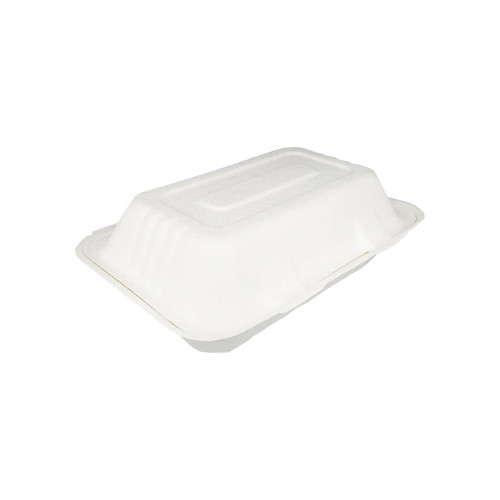 Lunchbox/Menubox/Loempiabox 1-Vak Suikerriet Wit 23 x 15,5 x 8,3 cm IP10 500 st.